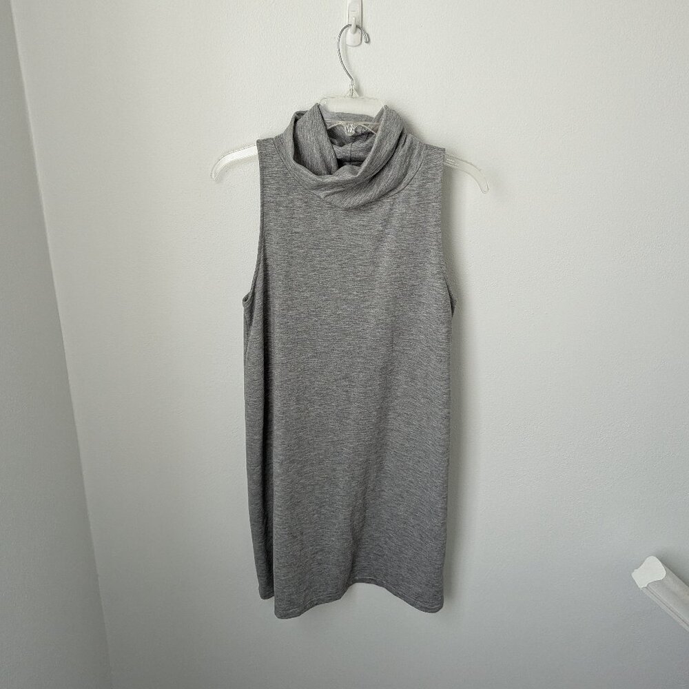 Leith Women's Sleeveless Cowl Neck Gray Dress, Medium